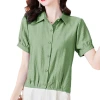 Summer thin chiffon shirt, short-sleeved ice silk T-shirt, women's 2024 new style, stylish and slimming short bestsellers Item Picture